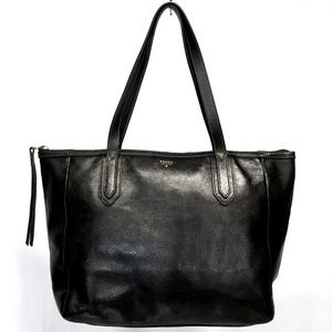 FOSSIL SYDNEY SHOPPER TOTE Black Leather